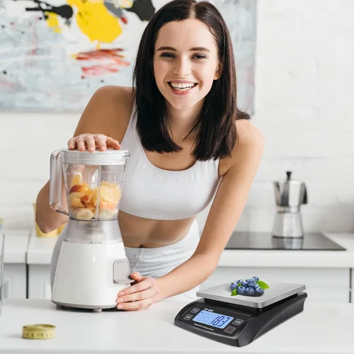 Miniatura 2 de Gran báscula digital de cocina 30kg/66lb báscula de alimentos para hornear y cocinar báscula de pan de acero inoxidable con pantalla LCD escalas