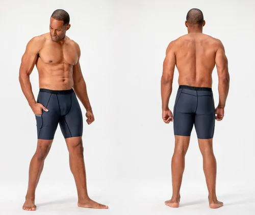 Miniatura 4 de DEVOPS Paquete de 3 o 5 pantalones cortos de compresión para hombre, pantalones cortos deportivos de elastano, para entrenamiento, correr