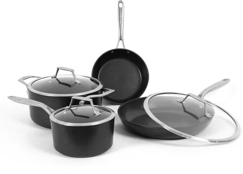 Miniatura 8 de TECHEF - Onyx Collection - Juego de sartenes antiadherentes de 6 piezas, sin PFOA, apto para lavavajillas, mango de acero inoxidable, listo