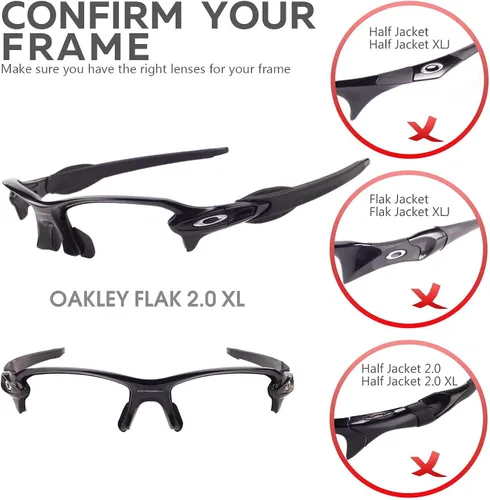 Miniatura 4 de Walleva - Lentes de repuesto para gafas de sol Oakley Flak 20 XL 26 opciones disponibles