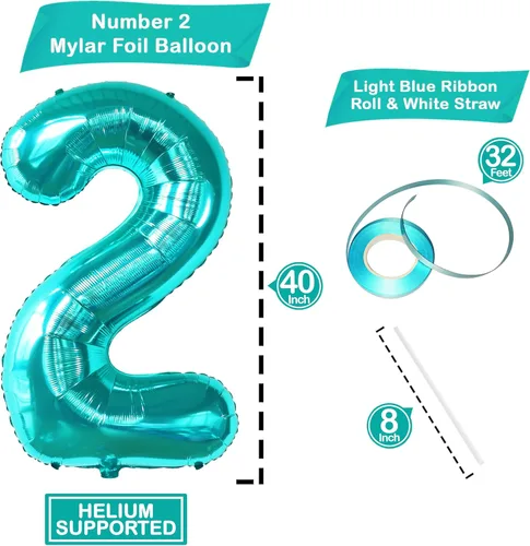Miniatura 72 de KatchOn, Globo azul del número 1 para el primer cumpleaños, grande, 40 pulgadas, globo azul número 1 para primer cumpleaños, globo azul marino