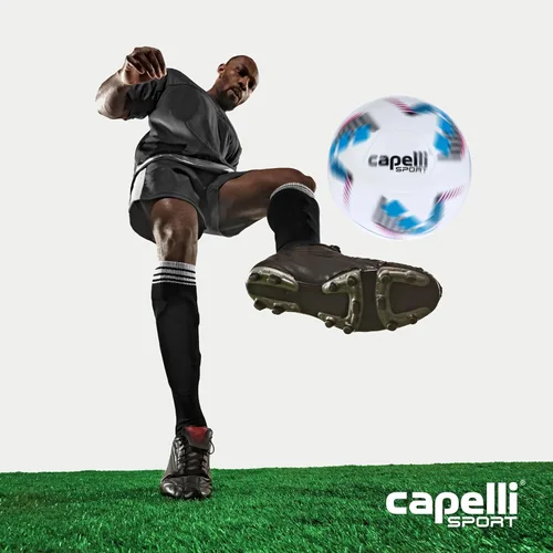 Miniatura 6 de Capelli Sport Balón de fútbol, Star Cubes Team Balón de fútbol para entrenamiento al aire libre e interior Azul neón