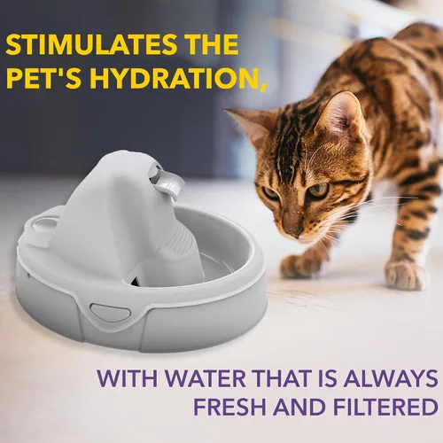 Miniatura 4 de Aqua Flow - Fuente de agua prémium para mascotas, dispensador automático para gatos y perros, sistema de drenaje anti-cabello, filtros