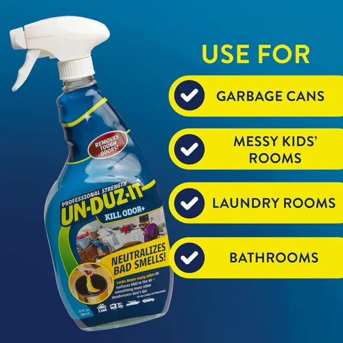 Miniatura 2 de Un-Duz-It Kill Odor+ desodorante en aerosol, eliminador de olores para alfombras, tapicería y superficies duras, botella de spray de 32 onzas