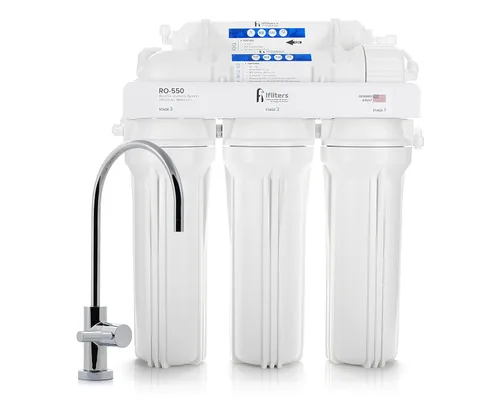 Sistema de filtro de agua potable de ósmosis inversa de alta calidad, ultra seguro, 5 etapas, 50 GPD y grifo, construido en EE. UU