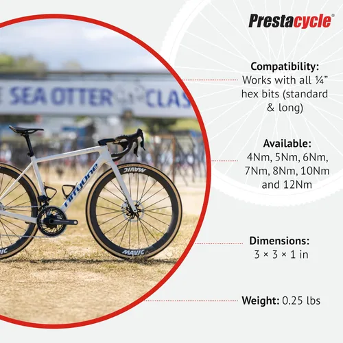 Miniatura 4 de Prestacycle TorqKey T-Handle Herramienta predefinida de par de torsión, opciones: 4Nm, 5Nm, 6Nm, 7Nm, 8Nm, 10Nm, 12Nm