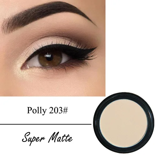 Miniatura 2 de Mysense Paleta de sombras de ojos individuales beige mate, maquillaje de sombra de ojos en polvo prensado, color nude neutro, alto pigmento de larga