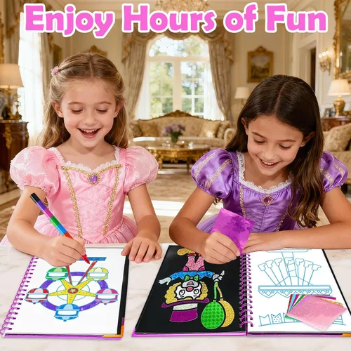 Miniatura 6 de FUNNYB&G Arte en papel de aluminio para niños - Manualidades de Navidad, regalos de fiesta, rellenos de calcetines para niños, suministros de arte