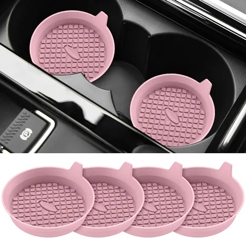 Miniatura 8 de ME.FAN Posavasos para Portavasos de Coche [Paquete de 4] Alfombrillas de Silicona para Tazas, Accesorios Interiores Universales Antideslizantes