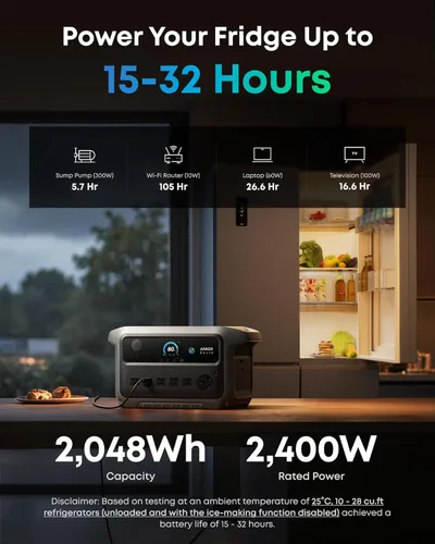 Miniatura 2 de Anker SOLIX C2000 Gen 2 Estación de energía portátil con panel solar bifacial de 200 W, generador solar de 2,400 W (pico 4,000 W), carga completa