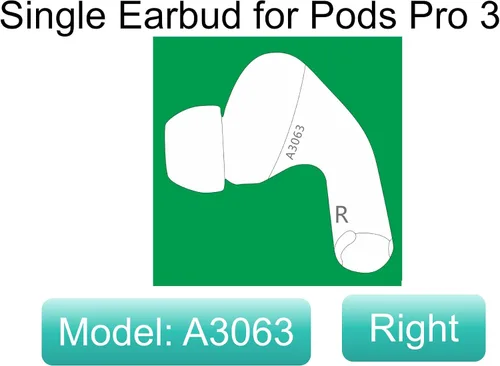 Miniatura 2 de Meenova Reemplazo de auriculares derecho A3063 para Pods Pro de 3ª generación, solo un lado derecho de la oreja, OEM A3065 legítimo, compatible