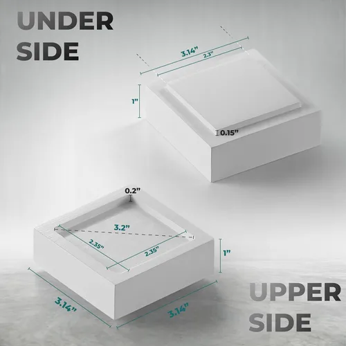 Miniatura 2 de FASONLA Elevadores de cama (juego de 8) elevadores de muebles de altura de 1 pulgada, 2 pulgadas, 3 pulgadas o 4 pulgadas, elevadores de madera