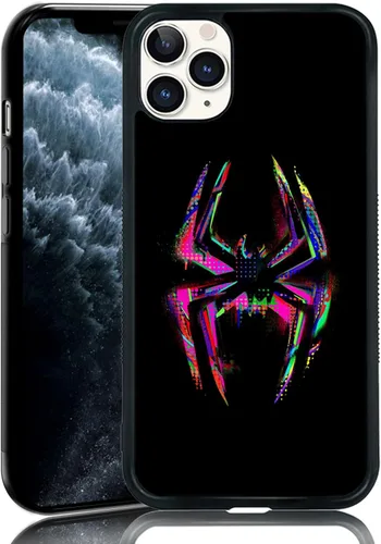 Miniatura 8 de Morales Punk Gwen - Funda protectora para iPhone 11 Pro, Spiderverse negro TPU a prueba de golpes, funda protectora para iPhone, linda funda
