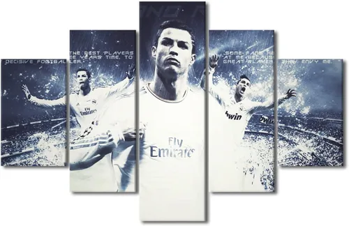 Miniatura 15 de TUMOVO Lienzo decorativo para pared, cuadro de Cristiano Ronaldo, cuadros de club de fútbol, impresiones en lienzo, póster de arte de pared, arte