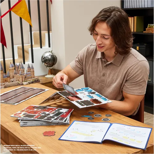 Miniatura 7 de 4D Build, Kit de modelo 3D de Hogwarts Express de Harry Potter, coleccionables de Harry Potter y decoración de escritorio, rompecabezas