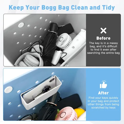 Miniatura 6 de Bogg - Organizador de bolsas – Paquete de 2 soportes de almacenamiento con clip para bolsas Bogg – Instalación interior/exterior – Accesorios