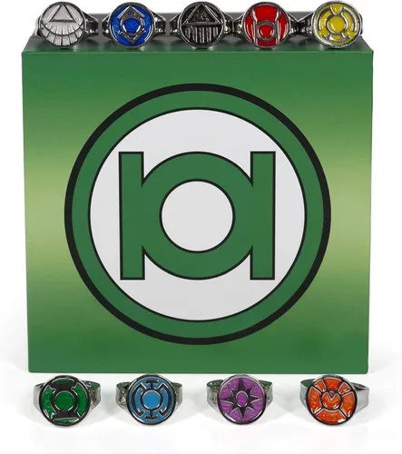 Miniatura 7 de DC Comics Green Lantern Power Anillos de espectro emocional Incluye 9 anillos ajustables con cada emoción, Verde