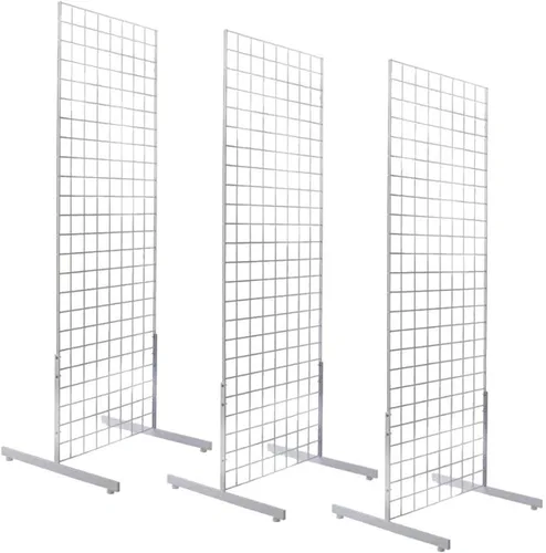 Miniatura 4 de Only Hangers Panel de pared de 2 x 6 pies con soporte de pie, con base Deluxe T-Style, negro. Combo de 3 paquetes.