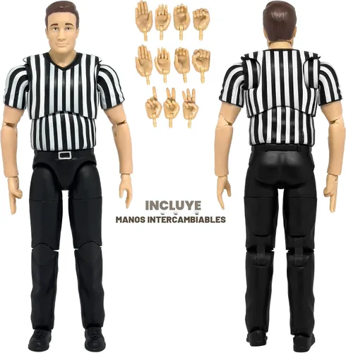 Miniatura 2 de Árbitro definitivo con articulación de lujo para figuras de acción de lucha libre