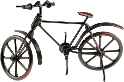 Tipmant Antigua bicicleta vintage retro hierro modelo de bicicleta oficina decoración del hogar acentos habitación escritorio decoración adornos