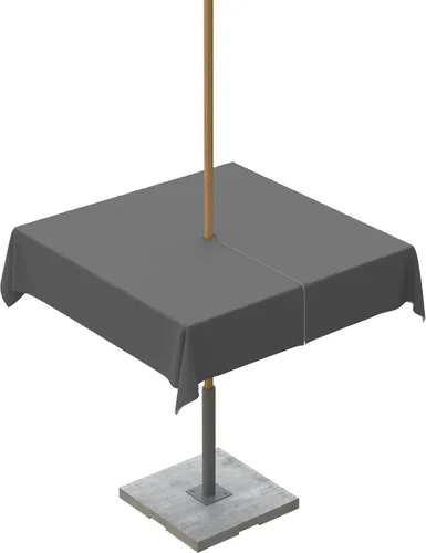 Miniatura 11 de QueenKer Mantel de exterior verde oliva con agujero para sombrilla y cremallera, mantel de color sólido para mesas cuadradas, colección de mesa