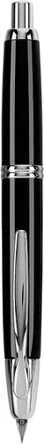 Miniatura 25 de PILOT Vanishing Point Collection - Pluma estilográfica retráctil, color azul carbonesco con detalles de rodio, tinta azul, punta fina (60149)