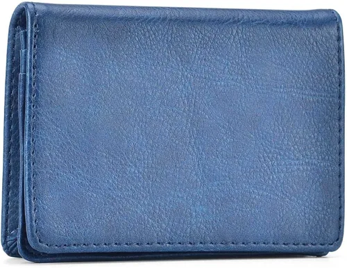 Miniatura 5 de XEYOU Funda para tarjetas de crédito para mujer, con bolsillo frontal para mujer, Azul profundo, Moderno