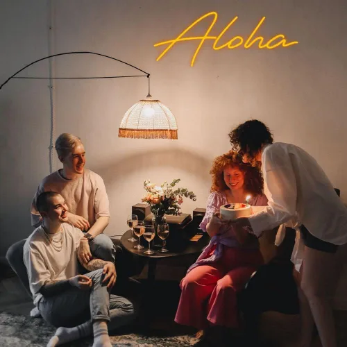 Miniatura 2 de Letrero de neón personalizado Aloha para decoración de pared, regalo de cumpleaños con luz de neón con cita, arte de pared, letreros de luz LED