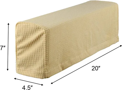 Miniatura 2 de CM Funda antideslizante para reposabrazos de sofá, funda elástica antipolvo para sofá, sillón reclinable, protector de sofá, un par (caqui)