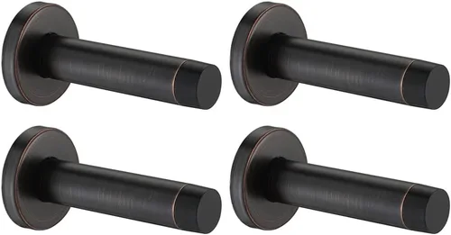 Miniatura 11 de JQK Tope de puerta, acero inoxidable 304 de grosor de 0.039 pulgadas (0.039 in), amortiguador de sonido, tope de puerta, protetor, 2 unidades, Punta