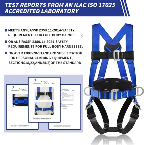 Miniatura 7 de DIJJIG Arnés de Seguridad Kit de Protección Contra Caídas Arneses de Techado de Cuerpo Completo Con Eslinga Interna Absorbedora de Impactos, Arnés
