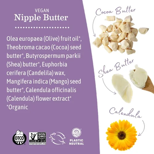 Miniatura 5 de Earth Mama Crema vegana para pezones Crema de lactancia materna sin crueldad para madres lactantes Sin lanolina 2 onzas