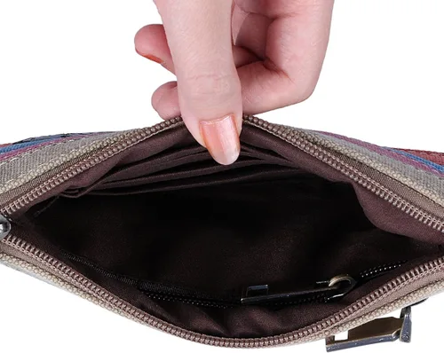 Miniatura 5 de Lecxci estuche de lona para Smartphone, cartera para iPhone 66S Plus77Plus, para mujer.