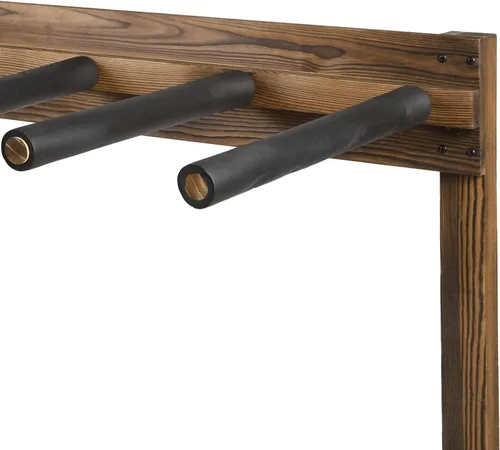 Miniatura 8 de MyGift Estante vertical independiente para tablas de surf de 4 pies de alto, estilo casa de playa, soporte de almacenamiento para tabla de remo SUP
