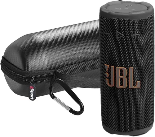 JBL Paquete de altavoz Bluetooth portátil compacto Grip con estuche gSport (negro)