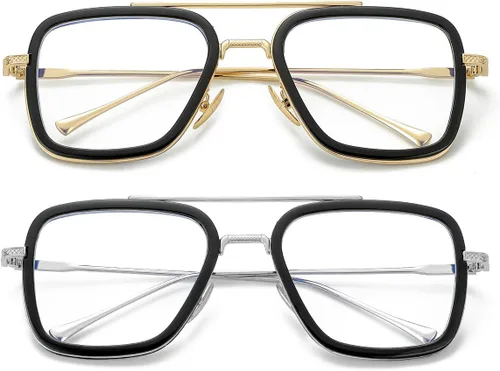 Miniatura 14 de Gafas de bloqueo de luz azul estilo Tony Stark para hombres y mujeres, gafas de juegos de computadora de Iron Man y Spider-Man