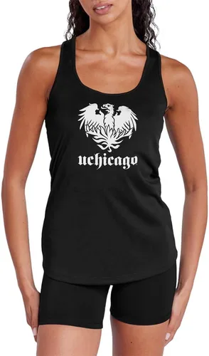 Miniatura 210 de Camiseta deportiva sin mangas oficial de NCAA Collegiate para mujer, con espalda cruzada, colección con logotipo primario