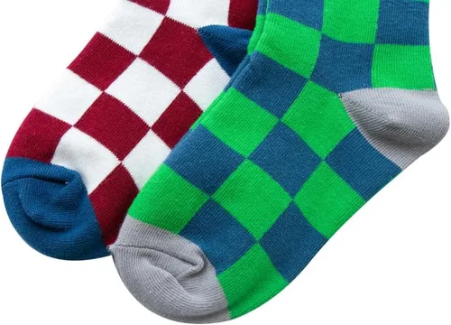 Miniatura 3 de Calcetines tobilleros de algodón a cuadros para niñas y niños pequeños unisex