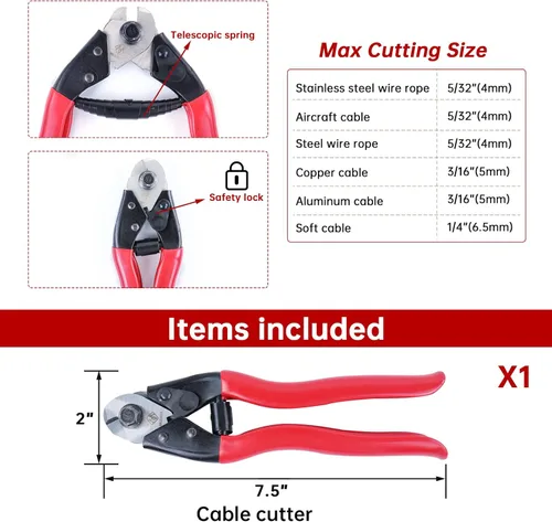 Miniatura 5 de Muzata Herramienta de Prensado de Barandilla de Cable Personalizada Mejorada Prensadora Hidráulica Herramienta de Prensado Hidráulico para Kit