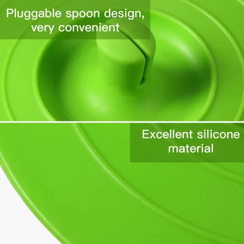 Miniatura 4 de Boao 10 fundas de silicona para tazas para bebidas, tapas de silicona antipolvo de 4 pulgadas con soporte para cuchara para taza de café, té, tapas