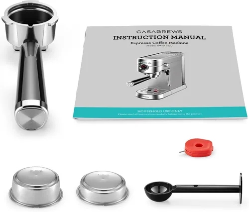 Miniatura 7 de CASABREWS 5418 PRO - Máquina de café espresso de 20 bares, cafetera de café mejorada con potente espumador de leche a vapor, cafetera de acero