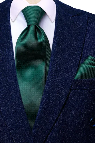 Miniatura 2 de Dubulle Corbata de Seda Floral de Paisley para Hombre Corbata a Rayas y Pañuelo de Bolsillo Gemelos Conjunto Boda Negocios