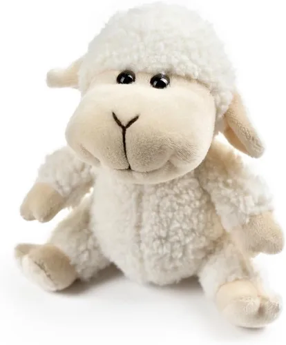 Miniatura 11 de Tiny Heart Peluche de oveja, juguete de peluche, cordero suave, regalo de cumpleaños para niños y niñas, juguetes de cordero blanco (de pie)