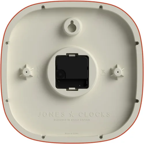 Miniatura 7 de JONES CLOCKS® Reloj de pared Marvel Reloj cuadrado redondo retro moderno 10 pulgadas naranja Aspecto de diseñador genial para cocina, sala