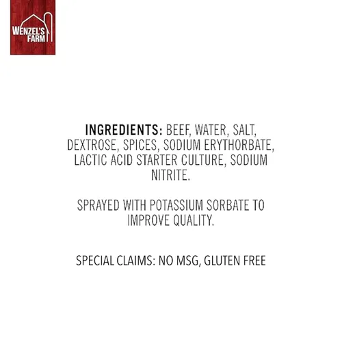 Miniatura 3 de Wenzel's Farm Palitos de carne de res │Apoya estilos de vida activos │ Sabrosos, ahumados naturalmente │ Alto en proteínas, bajo en carbohidratos │