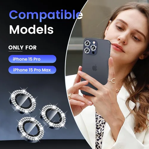 Miniatura 2 de Tensea Protector de lente de cámara Compatible para iPhone 17 Pro Max/17 Pro/15 Pro Max/15 Pro/16 Pro Max/16 Pro/14 Pro Max/14 Pro, Cubierta de Azul