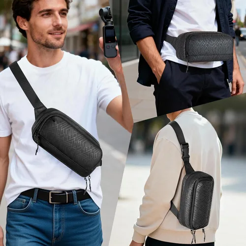 Miniatura 7 de PGmoon Funda de transporte compatible con DJI Osmo Pocket 3 Creator Combo Accesorios, Bolsa protectora de almacenamiento de mano/honda con múltiples