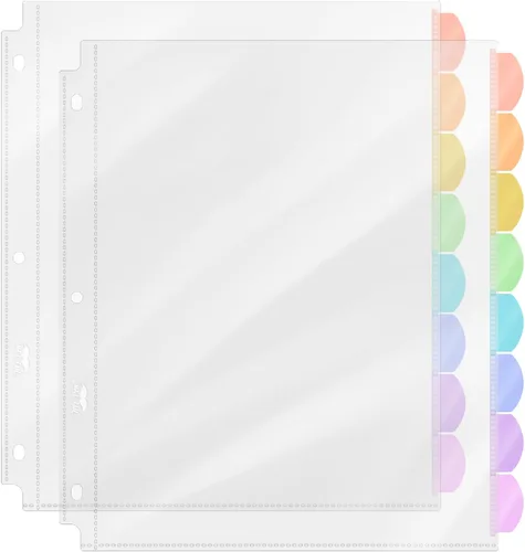 Miniatura 14 de Mr. Pen - Protectores de hojas transparentes con pestañas, 8 pestañas, 2 juegos, divisores de plástico transparente para carpeta de 3 anillas