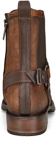 Miniatura 6 de Cuadra Botín para hombre en piel auténtica pitón marrón 1J2LPH