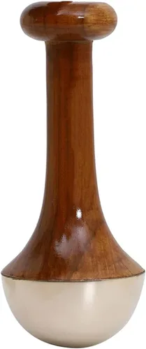 Kansa Wand Masajeador facial y de pies, beneficios ayurvédicos del bronce, restaurando el brillo a través de la desintoxicación (mediano)